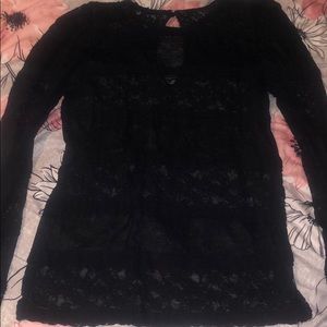Slim lace black blouse perfect for any event